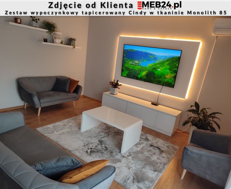 Zestaw tapicerowany Cindy III w stylu skandynawskim - zdjęcie od klienta