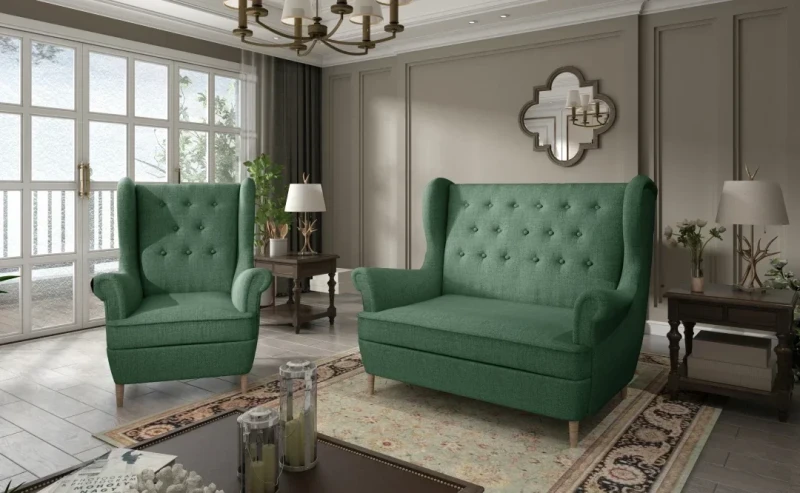 Komplet wypoczynkowy sofa i fotel Aros 2+1 - Solid 39