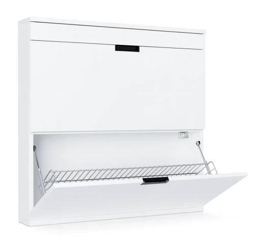 Szafka na buty Akutan 100 cm złożona z uchwytami wpuszczanymi