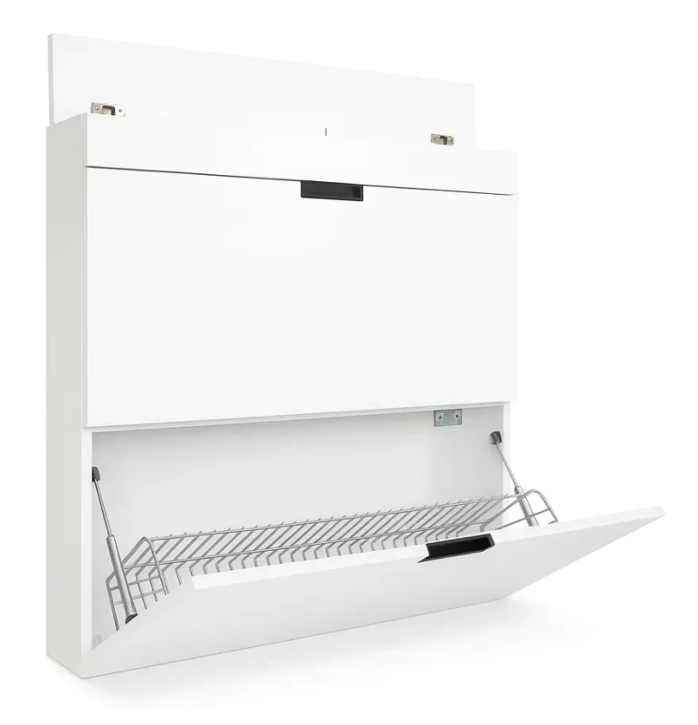 Szafka na buty Akutan 100 cm z uchwytami wpuszczanymi