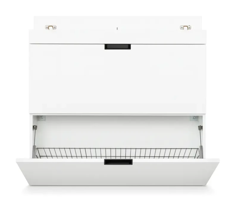 Szafka na buty Akutan 100 cm z uchwytami wpuszczanymi