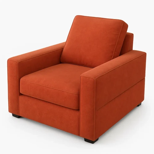 Fotel tapicerowany Samanta pomarańczowy tkanina Torre 17 Outlet