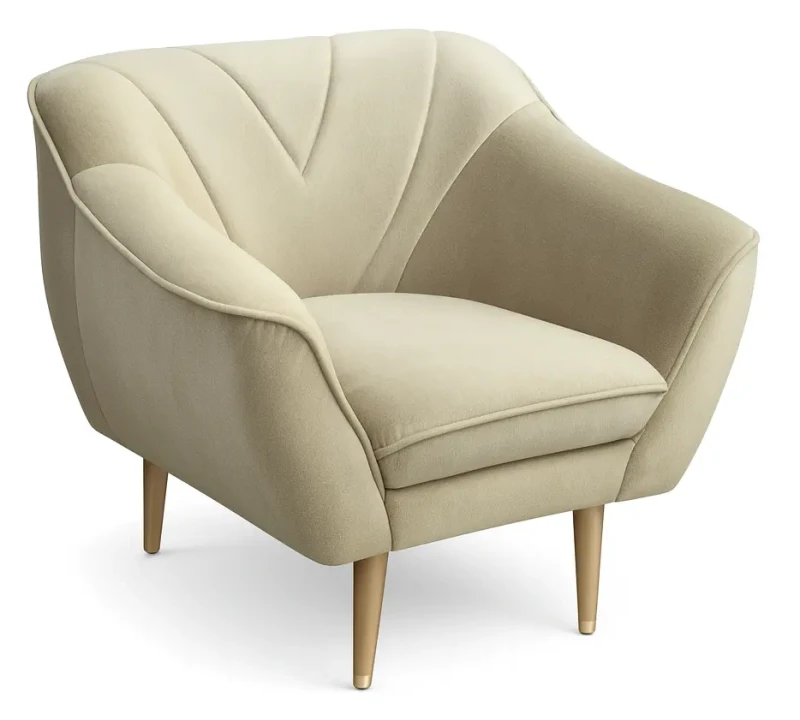 Fotel tapicerowany Mia w stylu skandynawskim