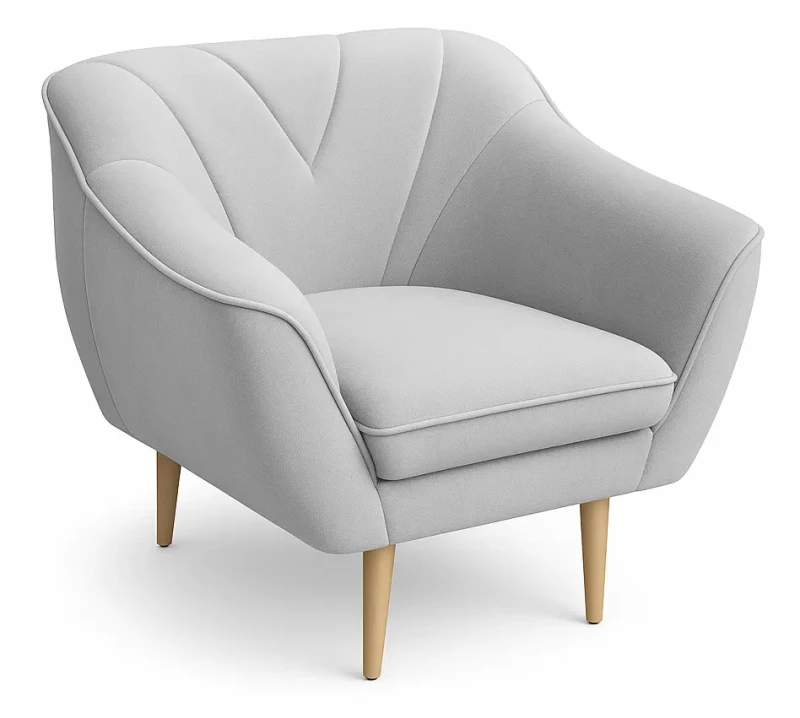 Fotel tapicerowany Mia w stylu skandynawskim