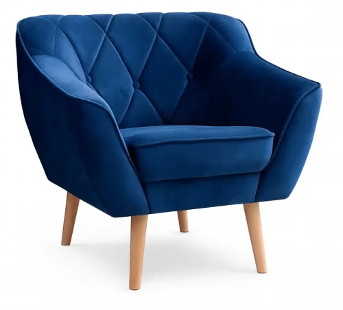 Fotel tapicerowany Cindy w stylu skandynawskim