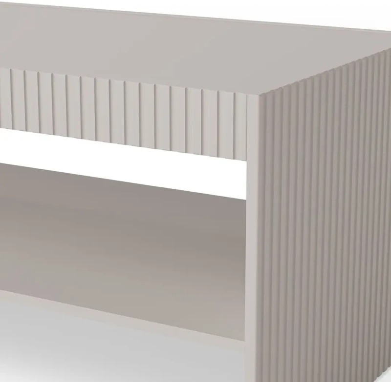 Ława Paxos LAW-1 z ryflowanymi frontami kaszmir/czarny