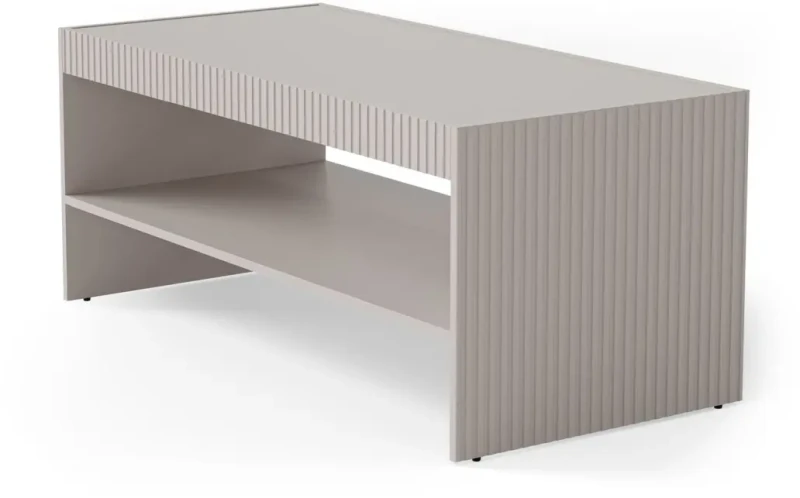 Ława Paxos LAW-1 z ryflowanymi frontami kaszmir/czarny