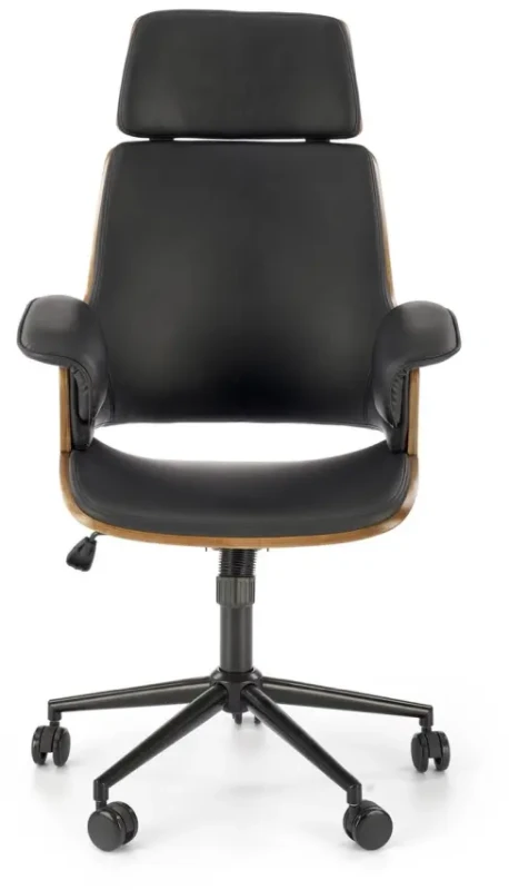 Fotel gabinetowy Weber orzechowy / czarny