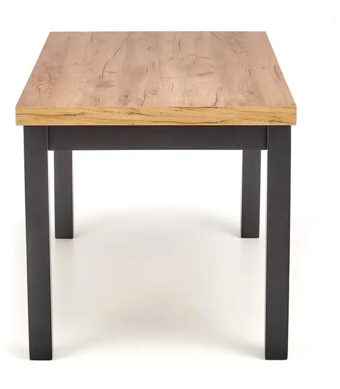 Stół rozkładany Tiago 140-220 cm czarny / dąb craft