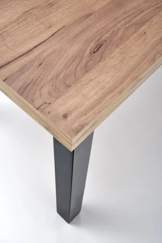 Stół rozkładany Tiago 140-220 cm czarny / dąb craft