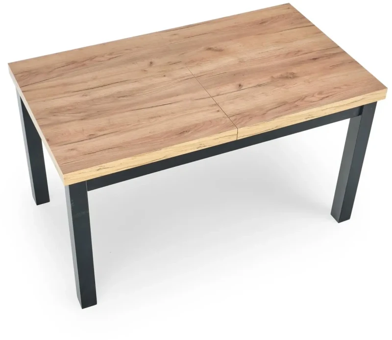 Stół rozkładany Tiago 140-220 cm czarny / dąb craft