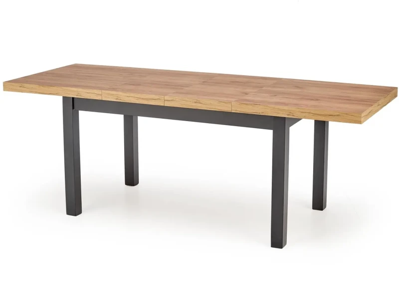 Stół rozkładany Tiago 140-220 cm czarny / dąb craft