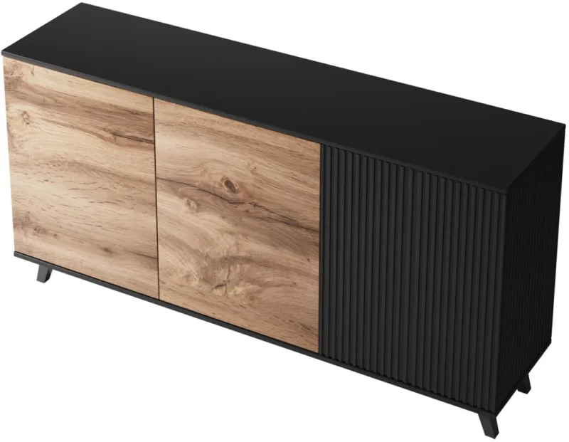 Komoda RANDOM KM-1 160 cm dąb wotan/czarny