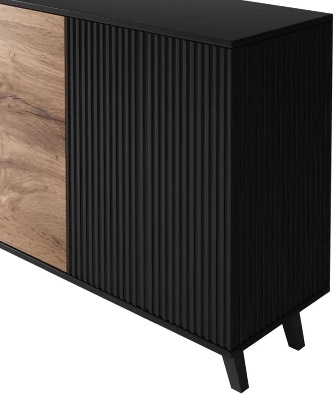 Komoda RANDOM KM-1 160 cm dąb wotan/czarny