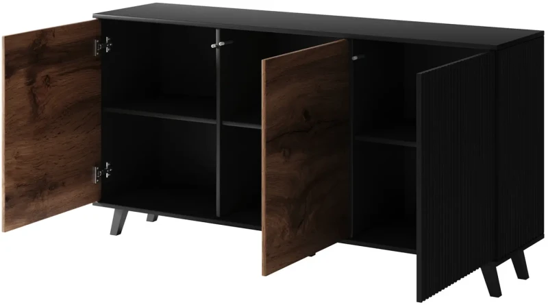 Komoda RANDOM KM-1 160 cm dąb wotan/czarny