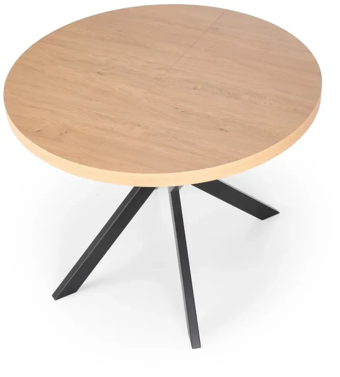 Stół rozkładany Peroni 100-250 cm dąb złoty / czarny