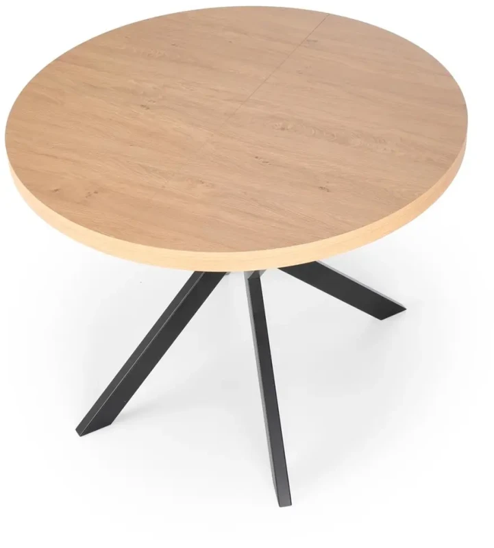 Stół rozkładany Peroni 100-250 cm dąb złoty / czarny