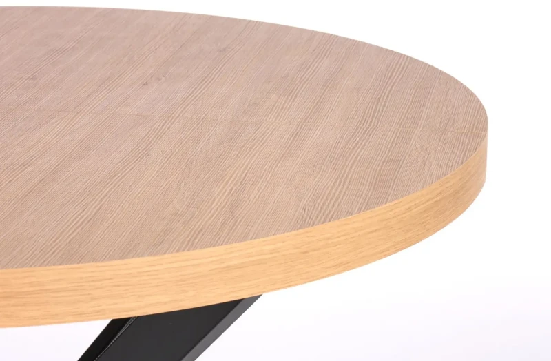 Stół rozkładany Peroni 100-250 cm dąb złoty / czarny