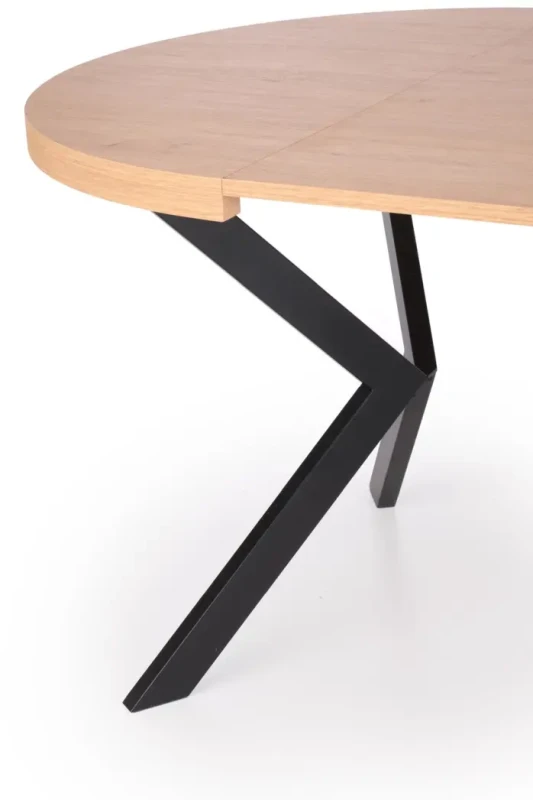Stół rozkładany Peroni 100-250 cm dąb złoty / czarny