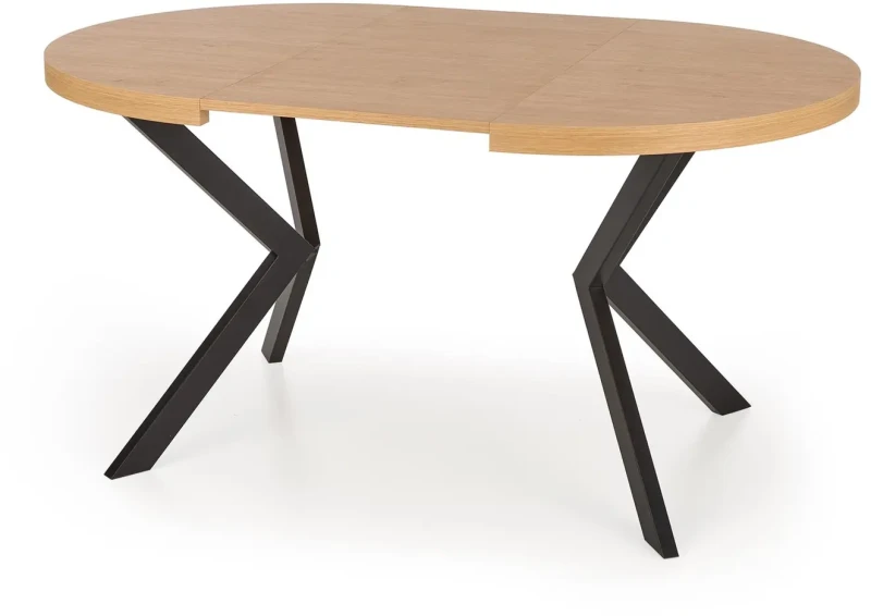 Stół rozkładany Peroni 100-250 cm dąb złoty / czarny