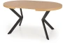 Stół rozkładany Peroni 100-250 cm dąb złoty / czarny