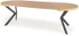 Stół rozkładany Peroni 100-250 cm dąb złoty / czarny