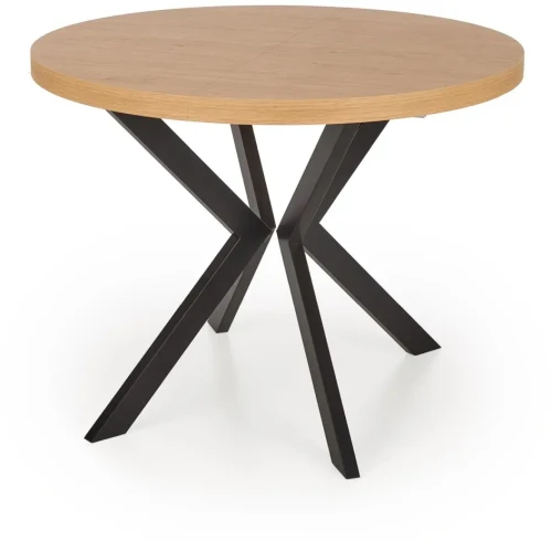 Stół rozkładany Peroni 100-250 cm dąb złoty / czarny