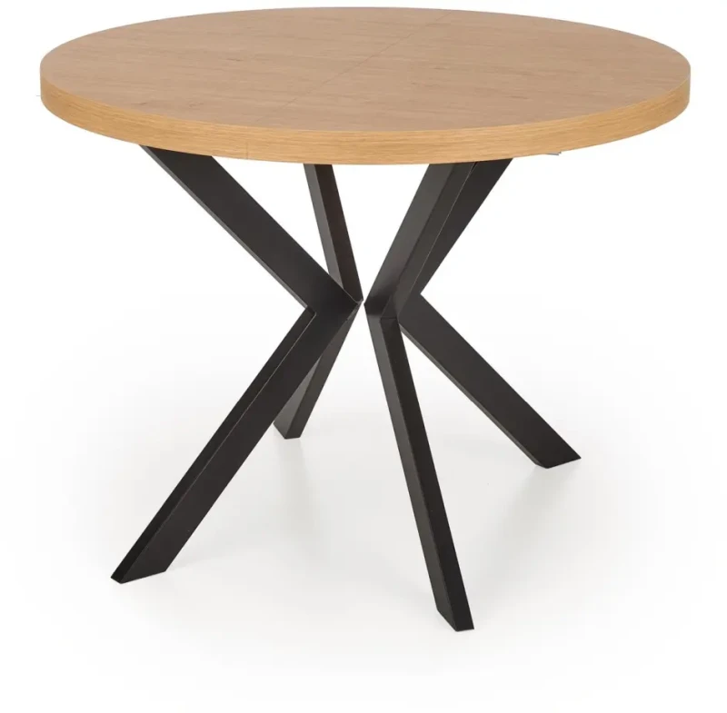 Stół rozkładany Peroni 100-250 cm dąb złoty / czarny