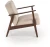 Fotel tapicerowany Milano 1S styl retro beżowy