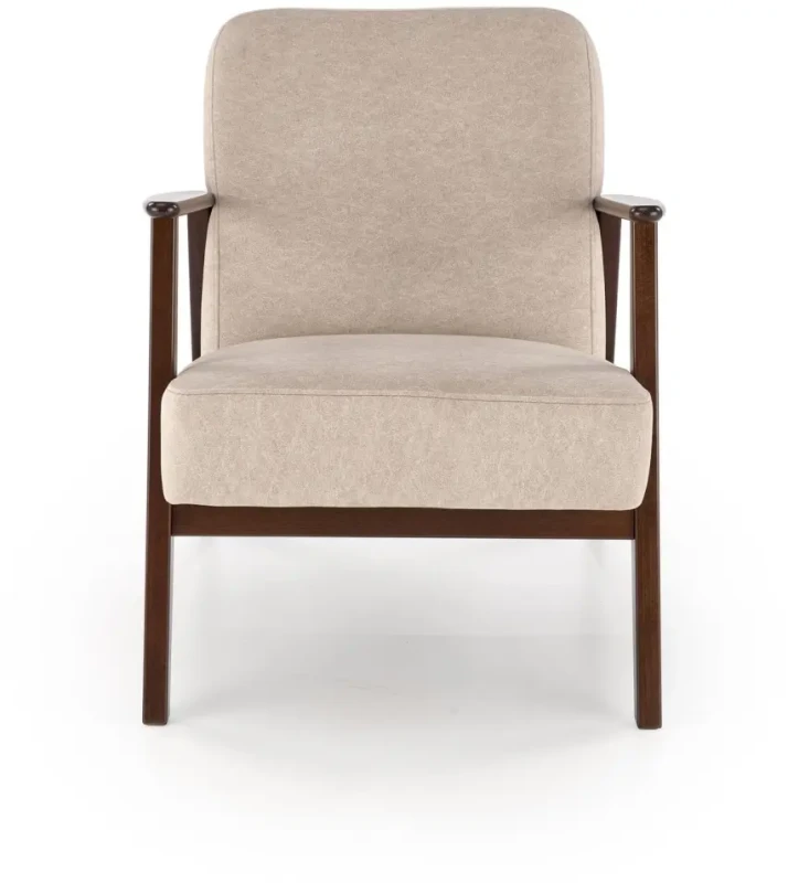 Fotel tapicerowany Milano 1S styl retro beżowy