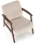 Fotel tapicerowany Milano 1S styl retro beżowy