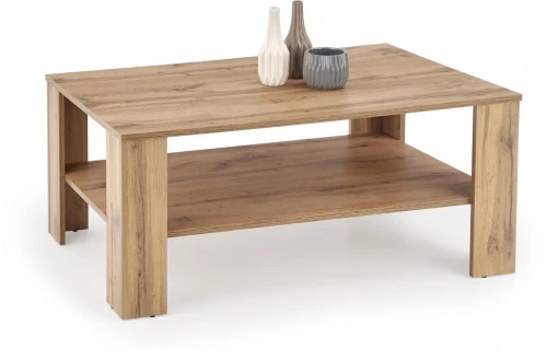 Stolik kawowy Kwadro 110 cm z dolną półką do salonu dąb wotan OUTLET