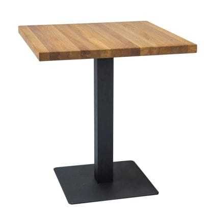 Stół Puro 60x60 cm okleina naturalna dąb/czarny OUTLET