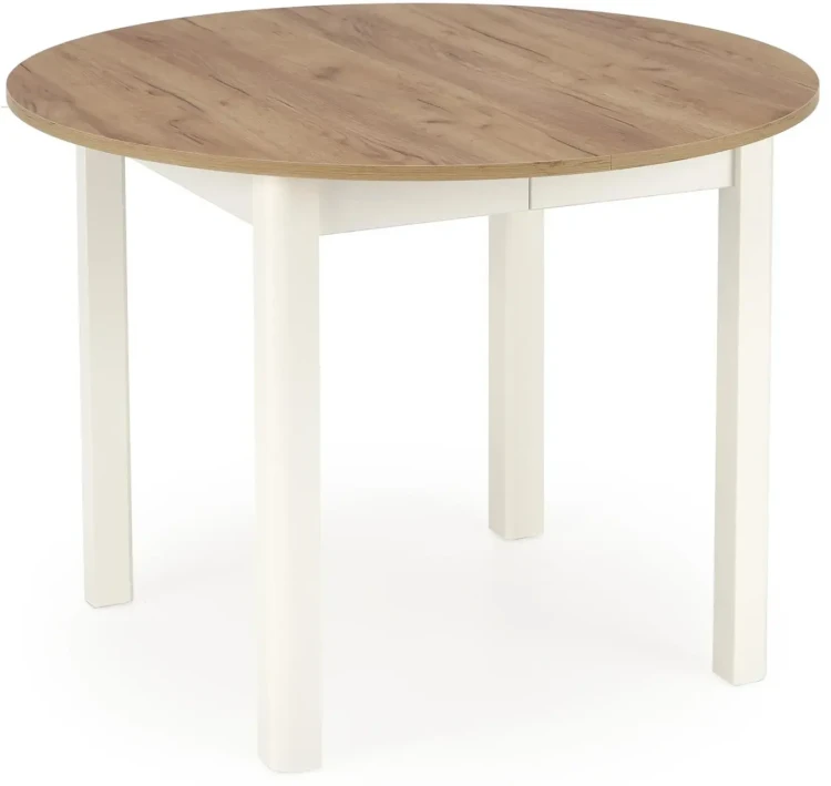 Stół rozkładany Ringo 102-142 cm biały / dąb craft