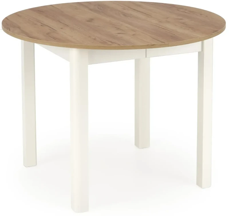 Stół rozkładany Ringo 102-142 cm biały / dąb craft