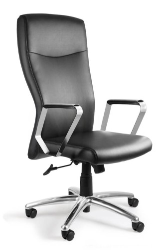 Fotel biurowy na kółkach Adella PU eko skóra czarna