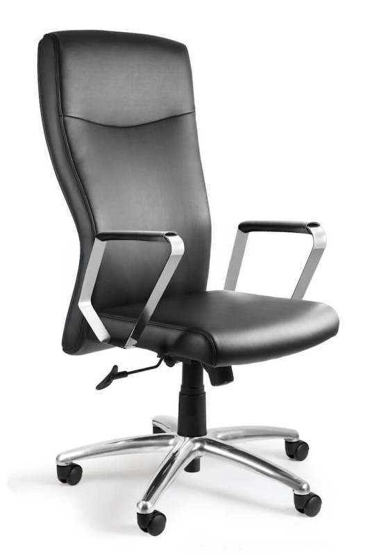 Fotel biurowy na kółkach Adella PU eko skóra czarna