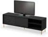 Szafka stolik pod telewizor Bullet RTV-1 180 cm czarny mat ze złotymi nogami