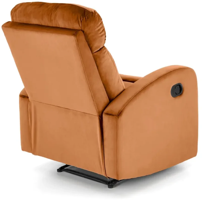 Fotel rozkładany Wonder z funkcją kołyski i podnóżkiem wypoczynkowy do salonu Cynamonowy