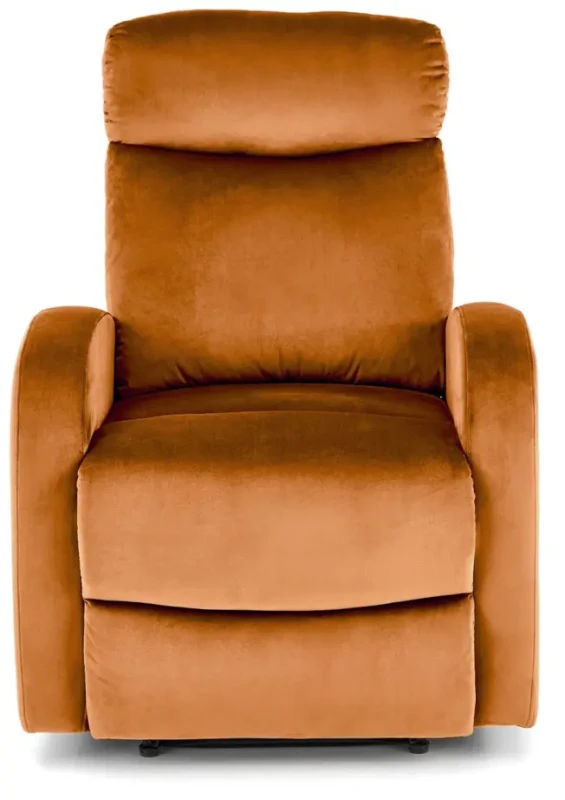 Fotel rozkładany Wonder z funkcją kołyski i podnóżkiem wypoczynkowy do salonu Cynamonowy