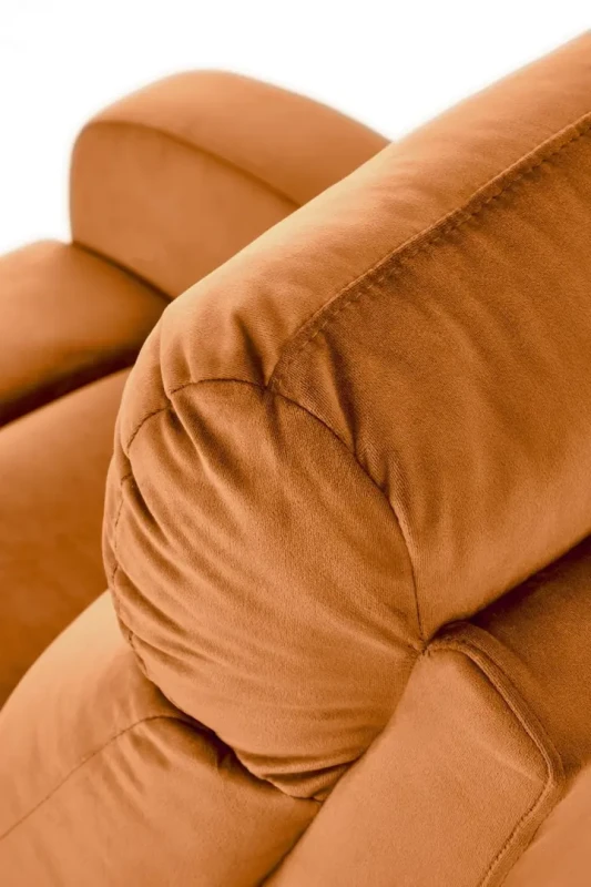 Fotel rozkładany Wonder z funkcją kołyski i podnóżkiem wypoczynkowy do salonu Cynamonowy