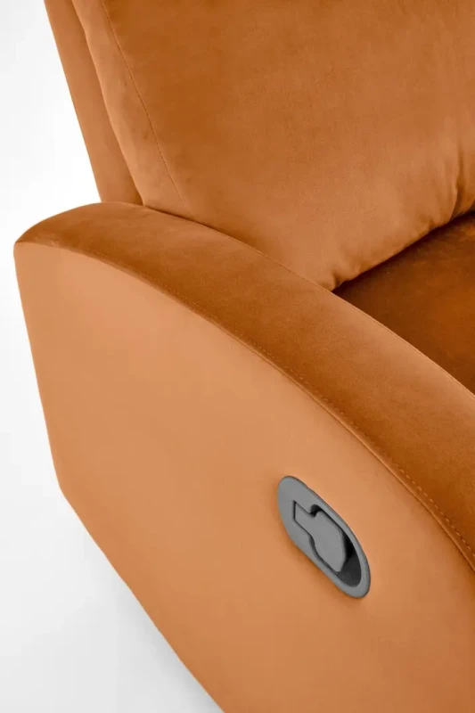 Fotel rozkładany Wonder z funkcją kołyski i podnóżkiem wypoczynkowy do salonu Cynamonowy