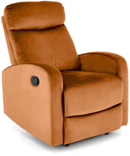 Fotel rozkładany Wonder z funkcją kołyski i podnóżkiem wypoczynkowy do salonu Cynamonowy 