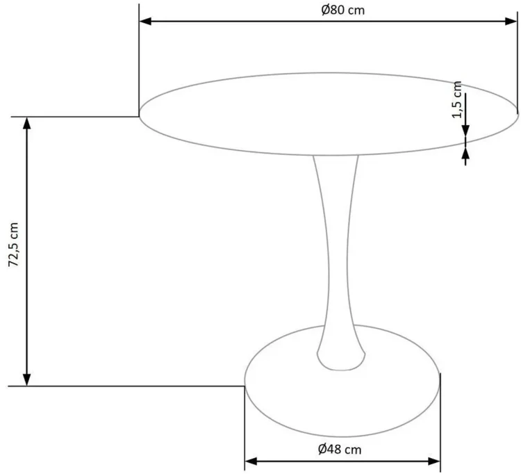 Stół okrągły Sting 80 cm skandynawski dąb naturalny / biały