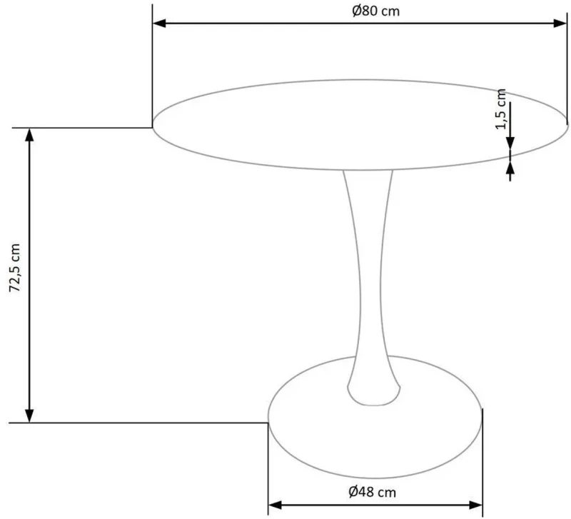 Stół okrągły Sting 80 cm skandynawski dąb naturalny / biały
