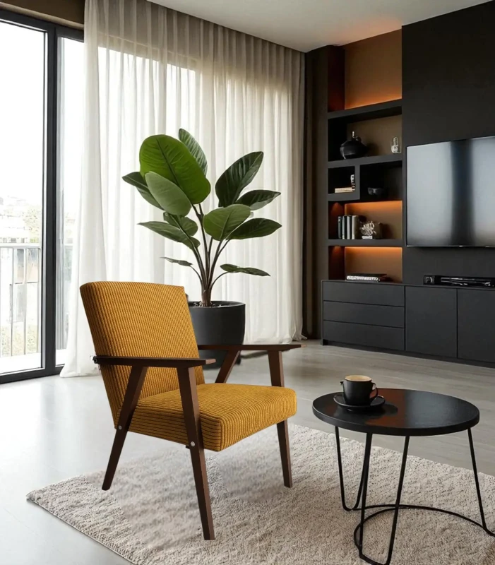 sztruksowy-fotel-prl-miodowy POSO 01