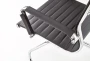 Fotel gabinetowy Prestige Skid do biura eco skóra na metalowej podstawie czarny