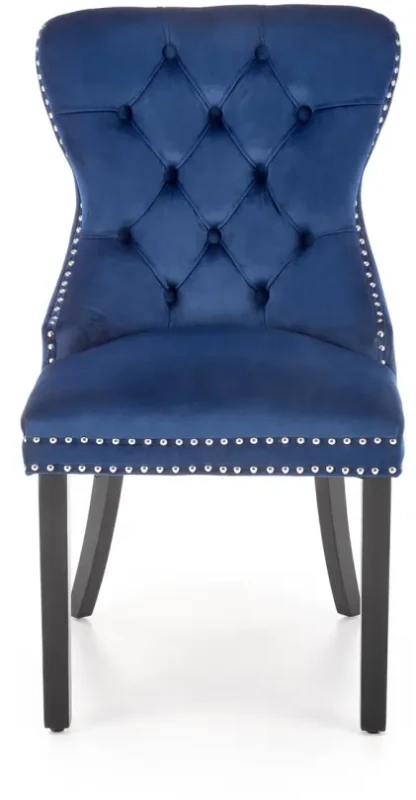 Krzesło Miya tapicerowane z uchwytem do jadalni granatowy/czarny