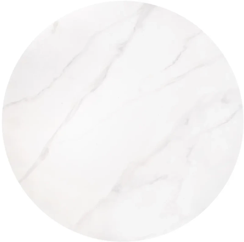 Zestaw 2 stolików Mercury blat szkło biały marmur/złoty