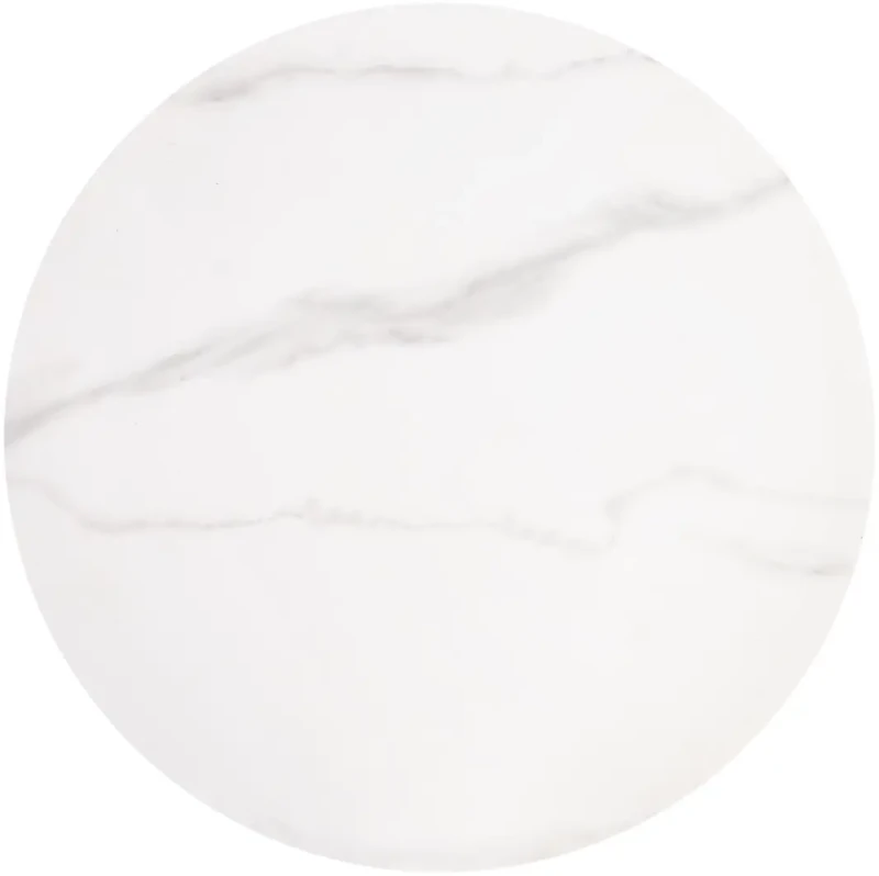 Zestaw 2 stolików Mercury blat szkło biały marmur/złoty